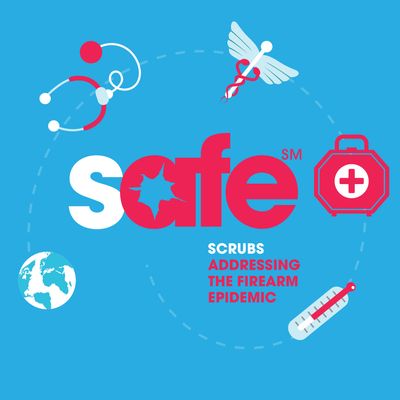 SAFE (Scrubs Addressing the Firearm Epidemic) Logo