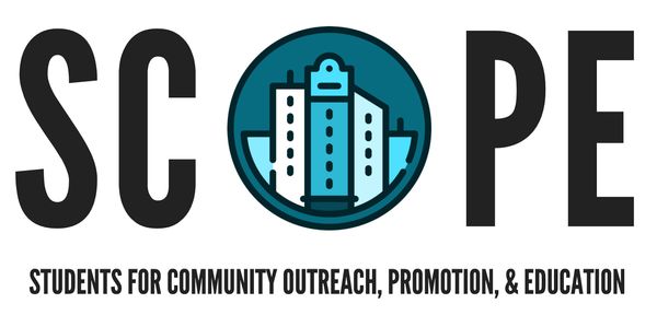 SCOPE: Students for Community Outreach, Promotion and Education Logo